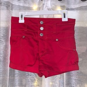 Red shorts